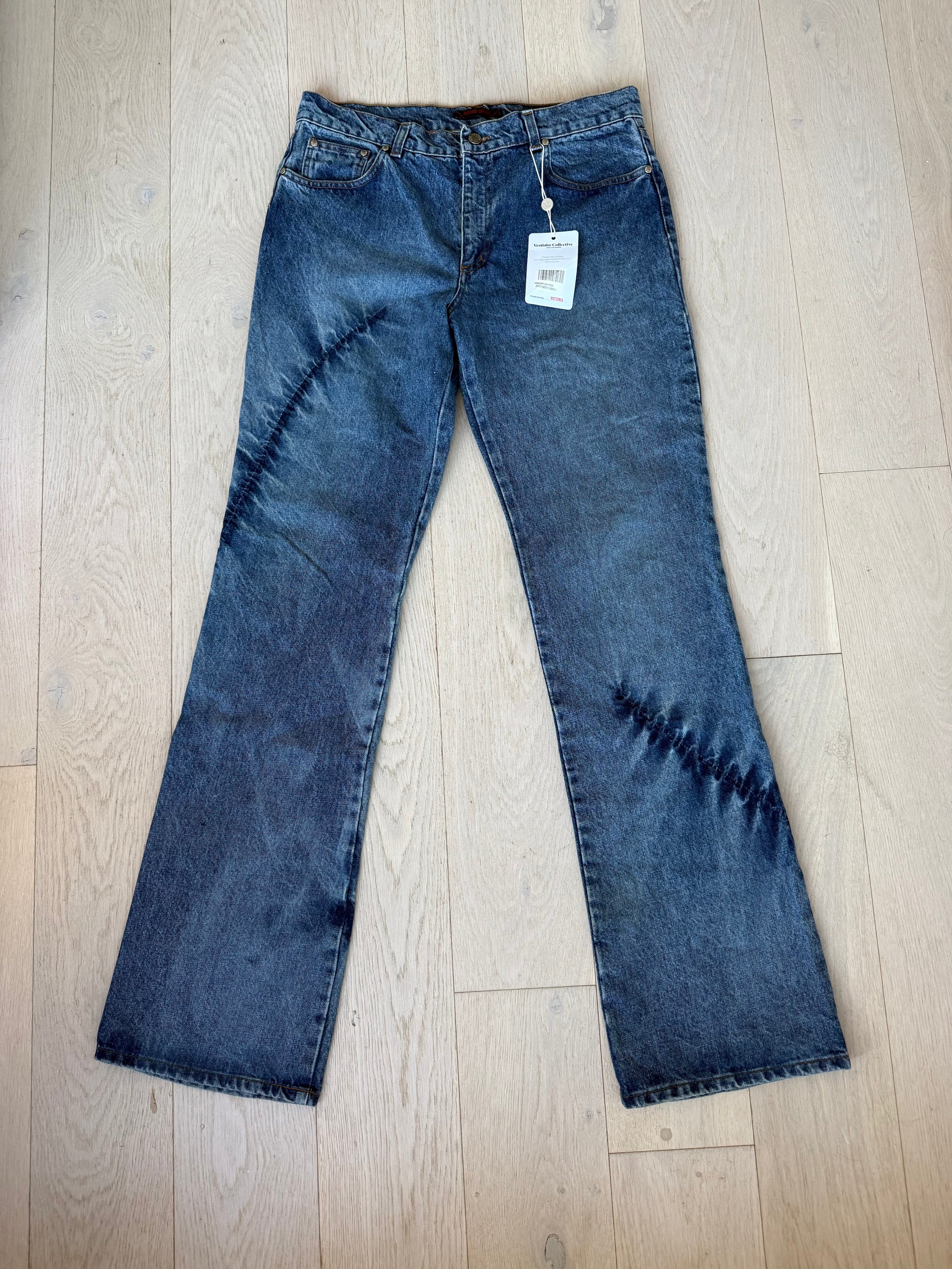 Roberto Cavalli Blue Jean Stitch Detail