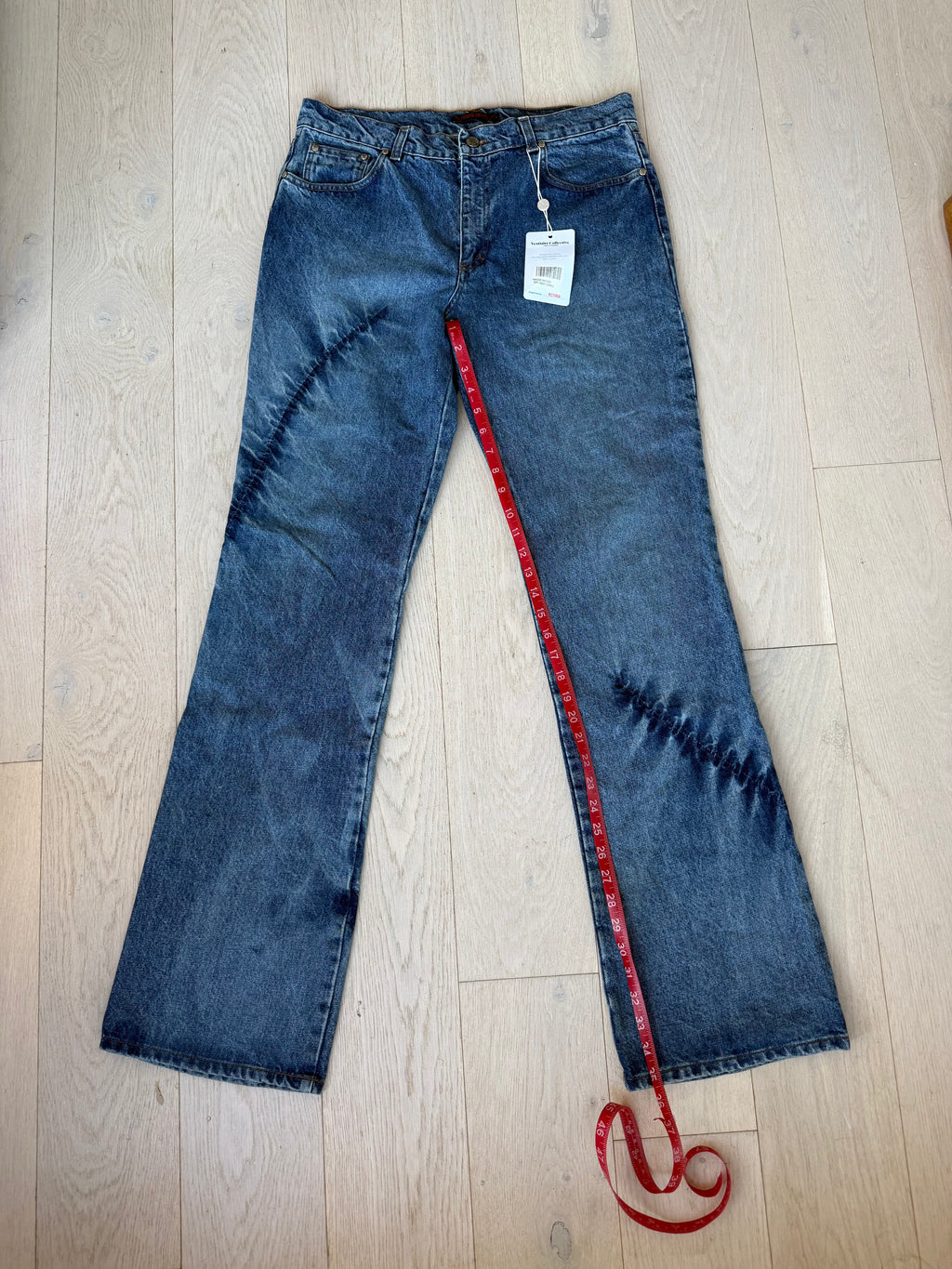 Roberto Cavalli Blue Jean Stitch Detail