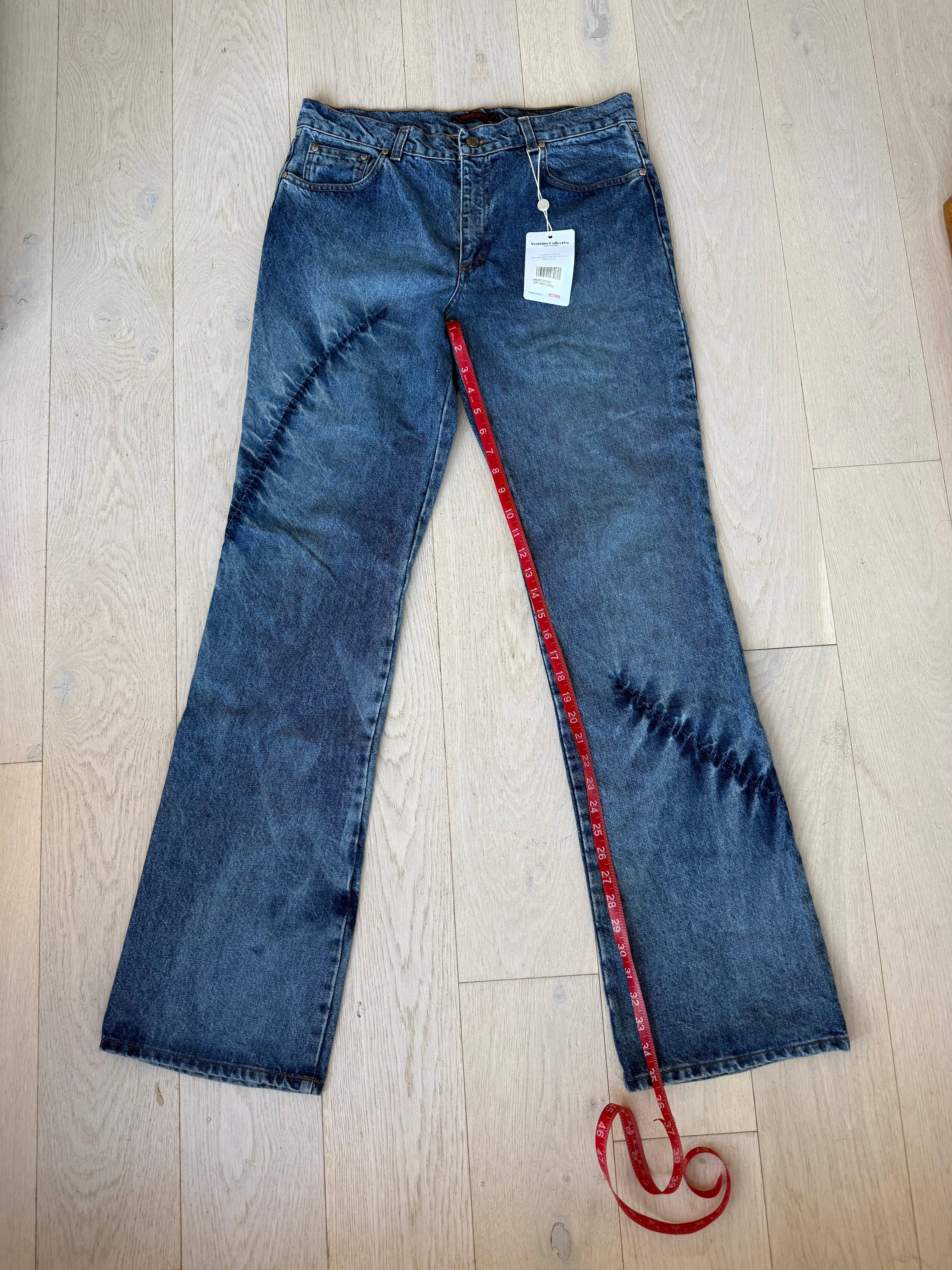 Roberto Cavalli Blue Jean Stitch Detail