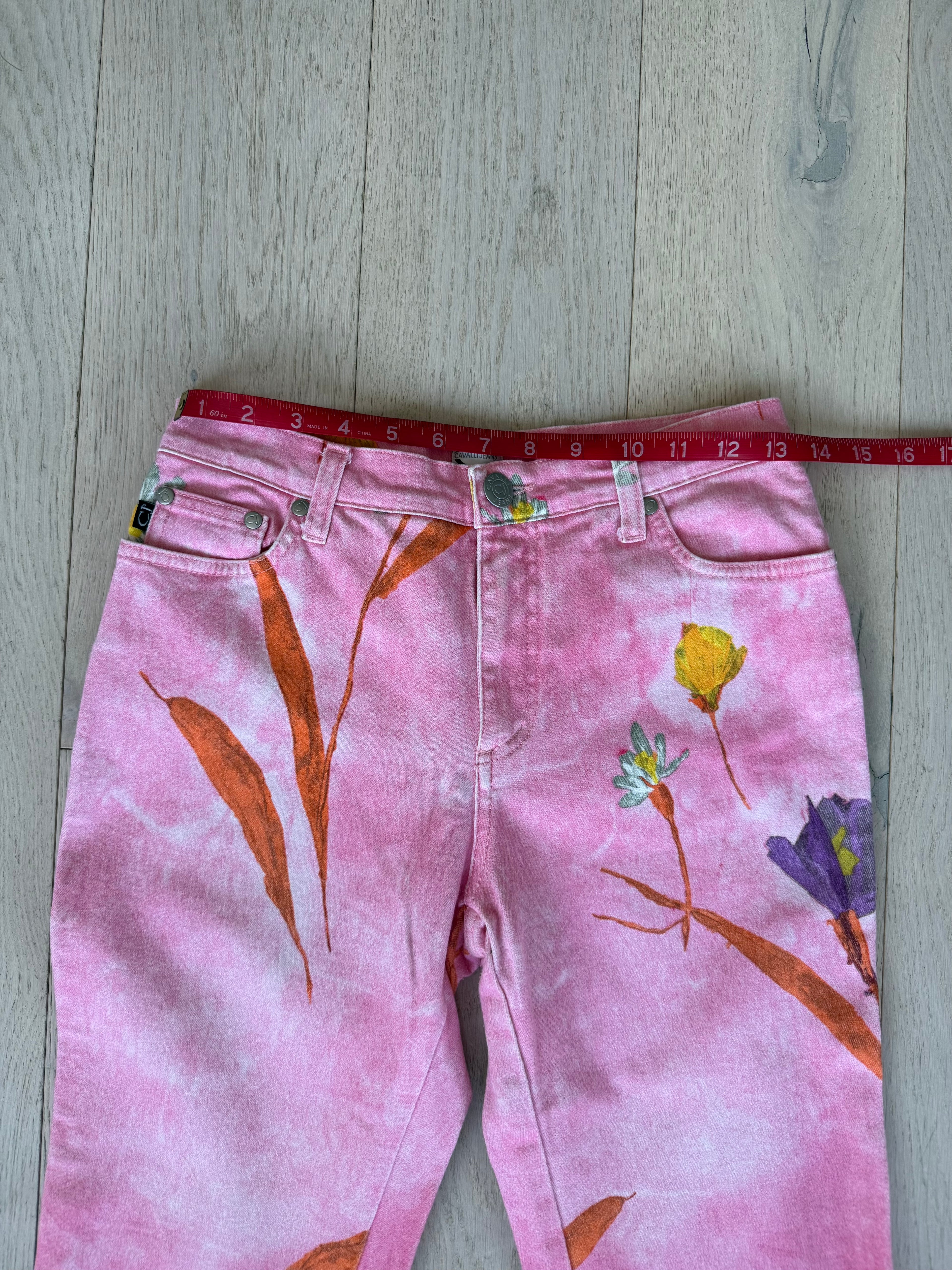 Roberto Cavalli Denim Floral Jeans