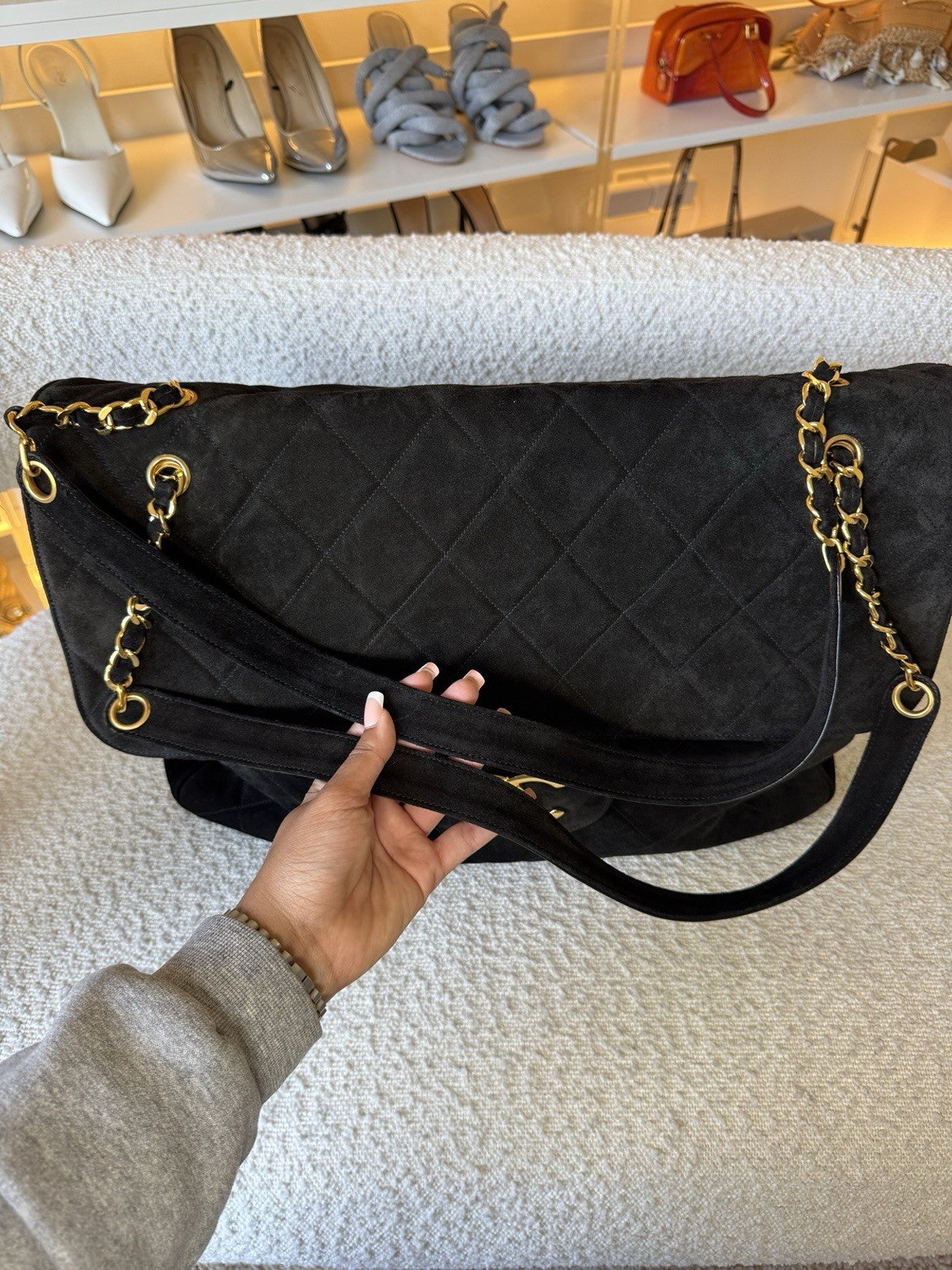 Chanel Suede XXL Travel Flap