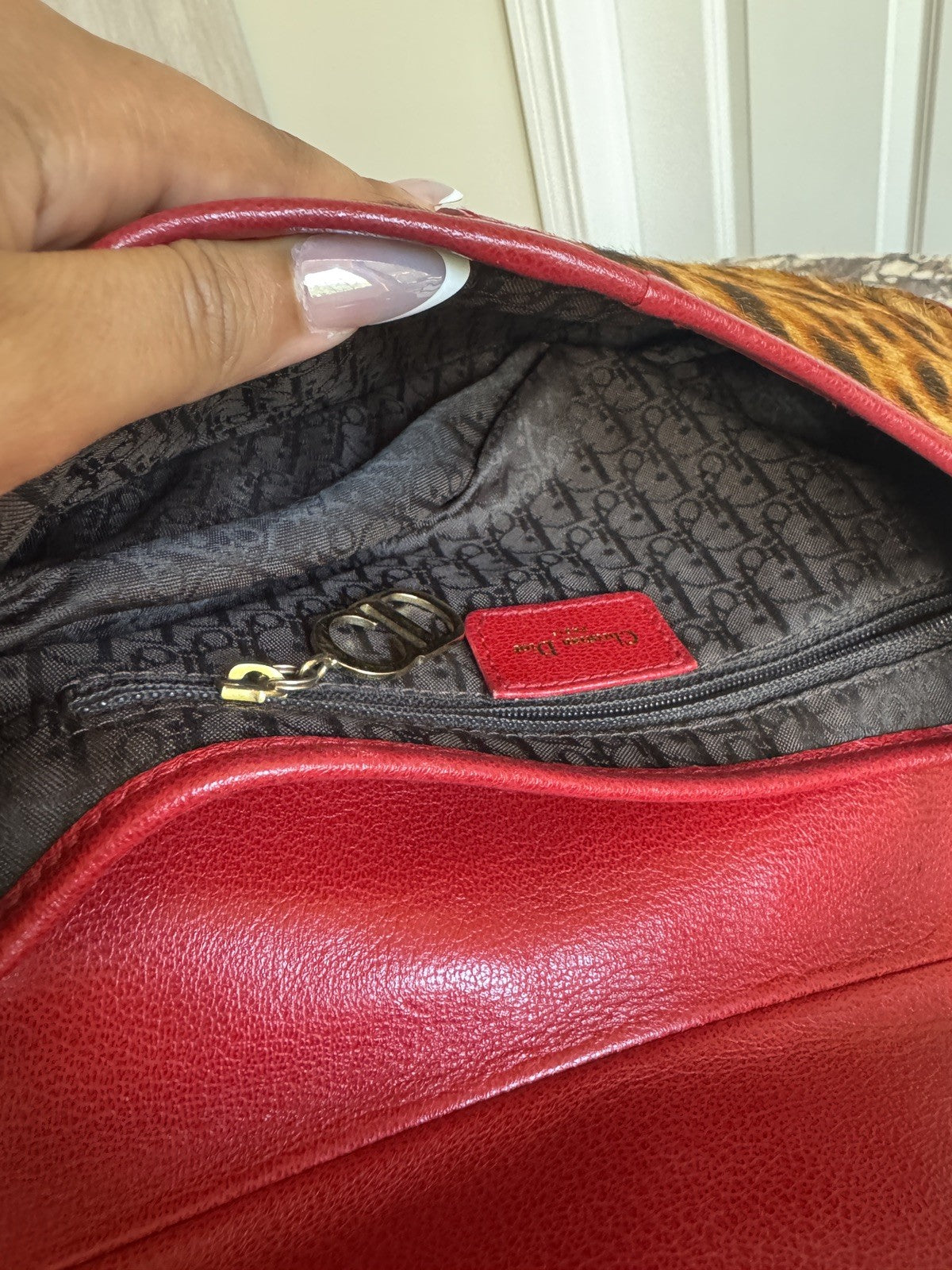 Dior Leopard Print Saddle Bag