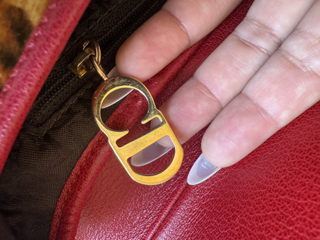 Dior Leopard Print Saddle Bag