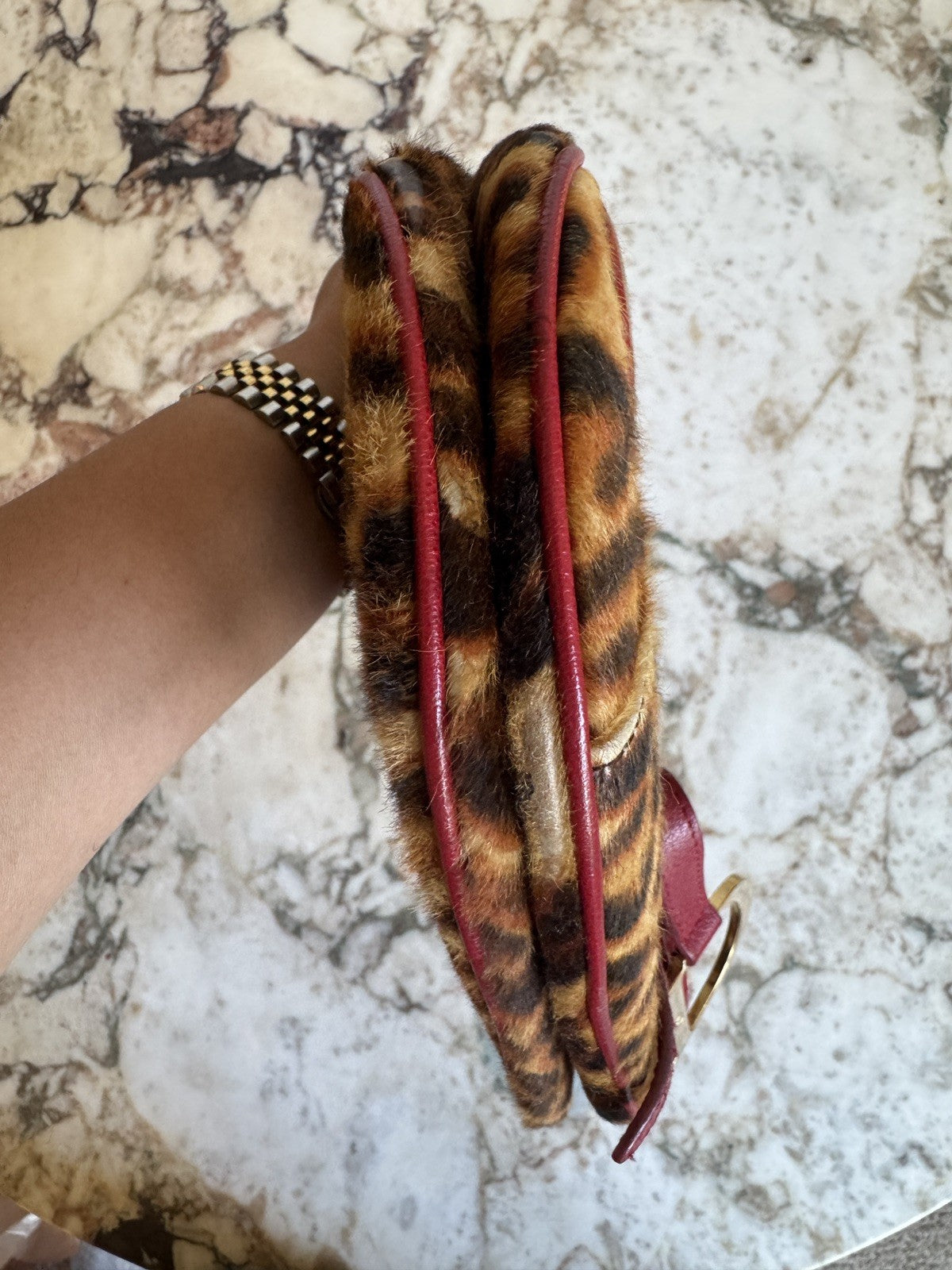Dior Leopard Print Saddle Bag