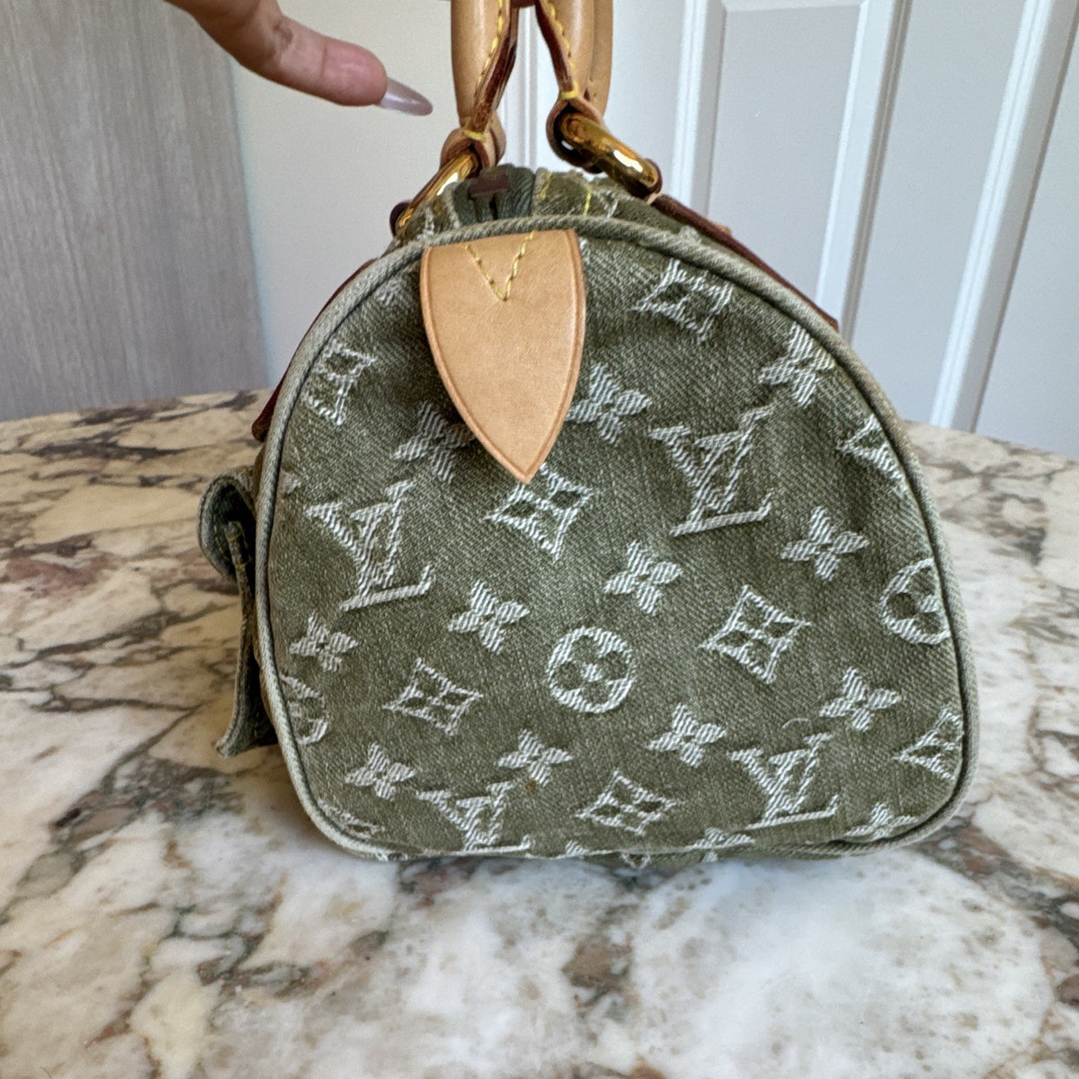 Green Louis Vuitton Denim Speedy