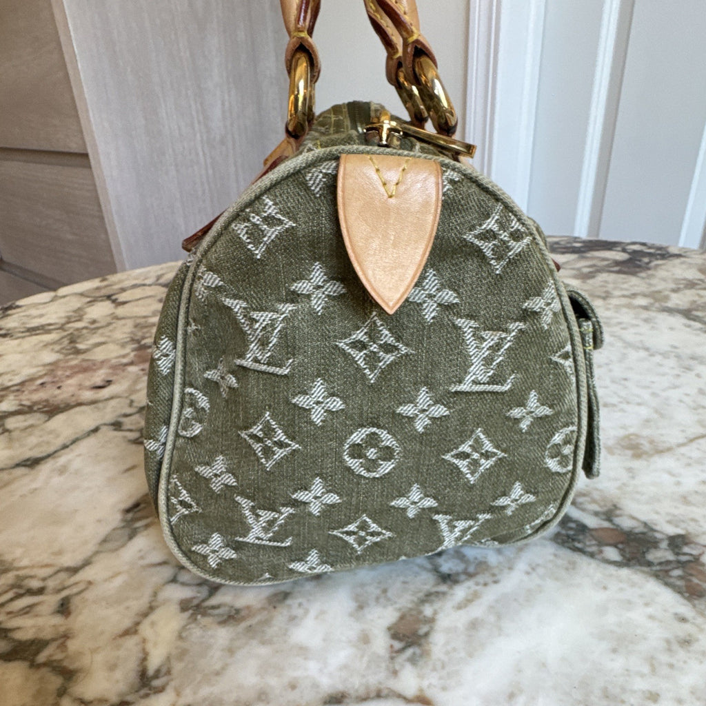 Green Louis Vuitton Denim Speedy