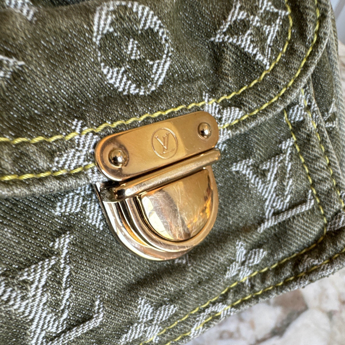 Green Louis Vuitton Denim Speedy