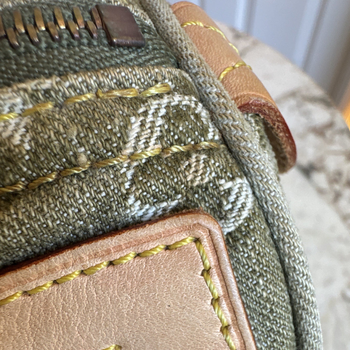Green Louis Vuitton Denim Speedy