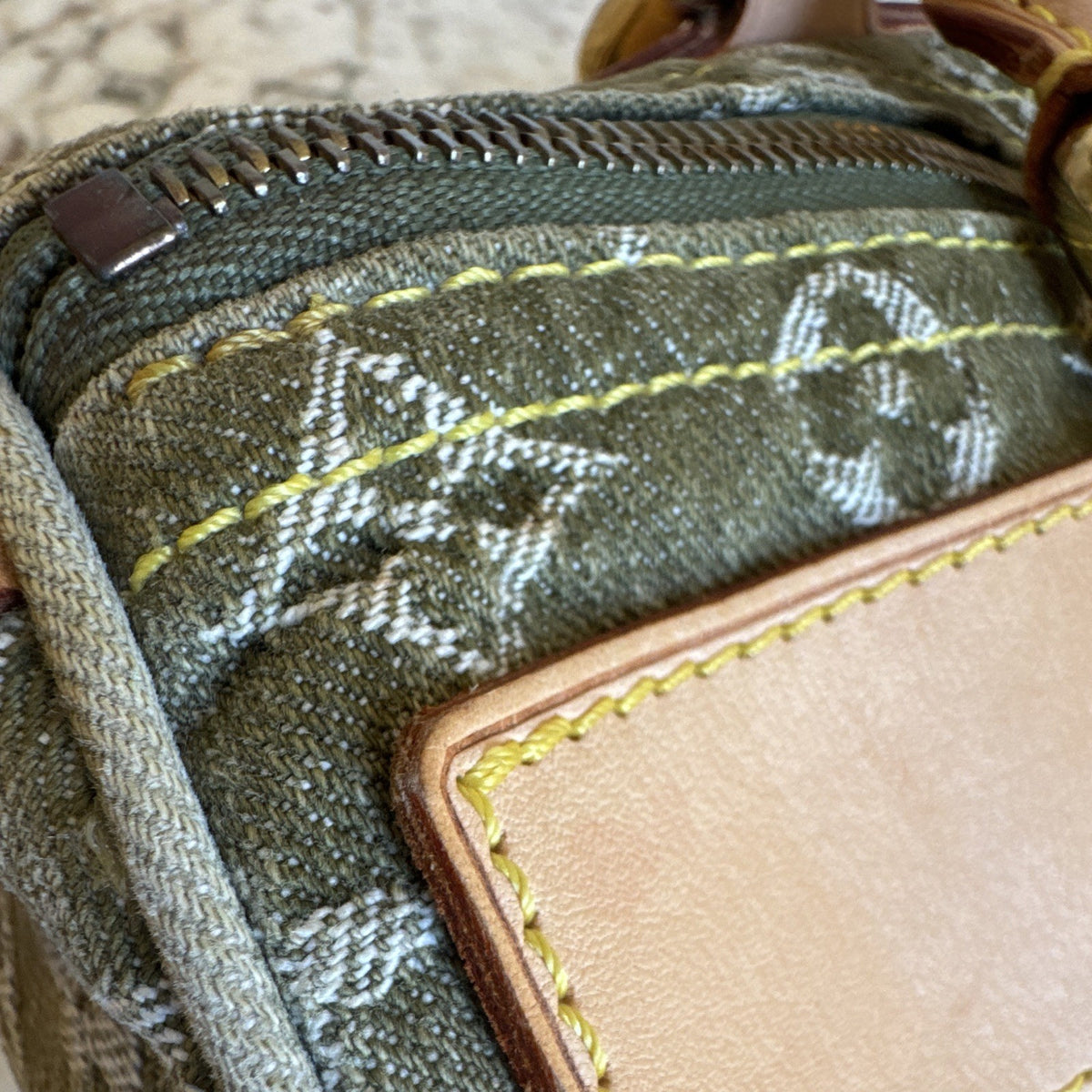 Green Louis Vuitton Denim Speedy