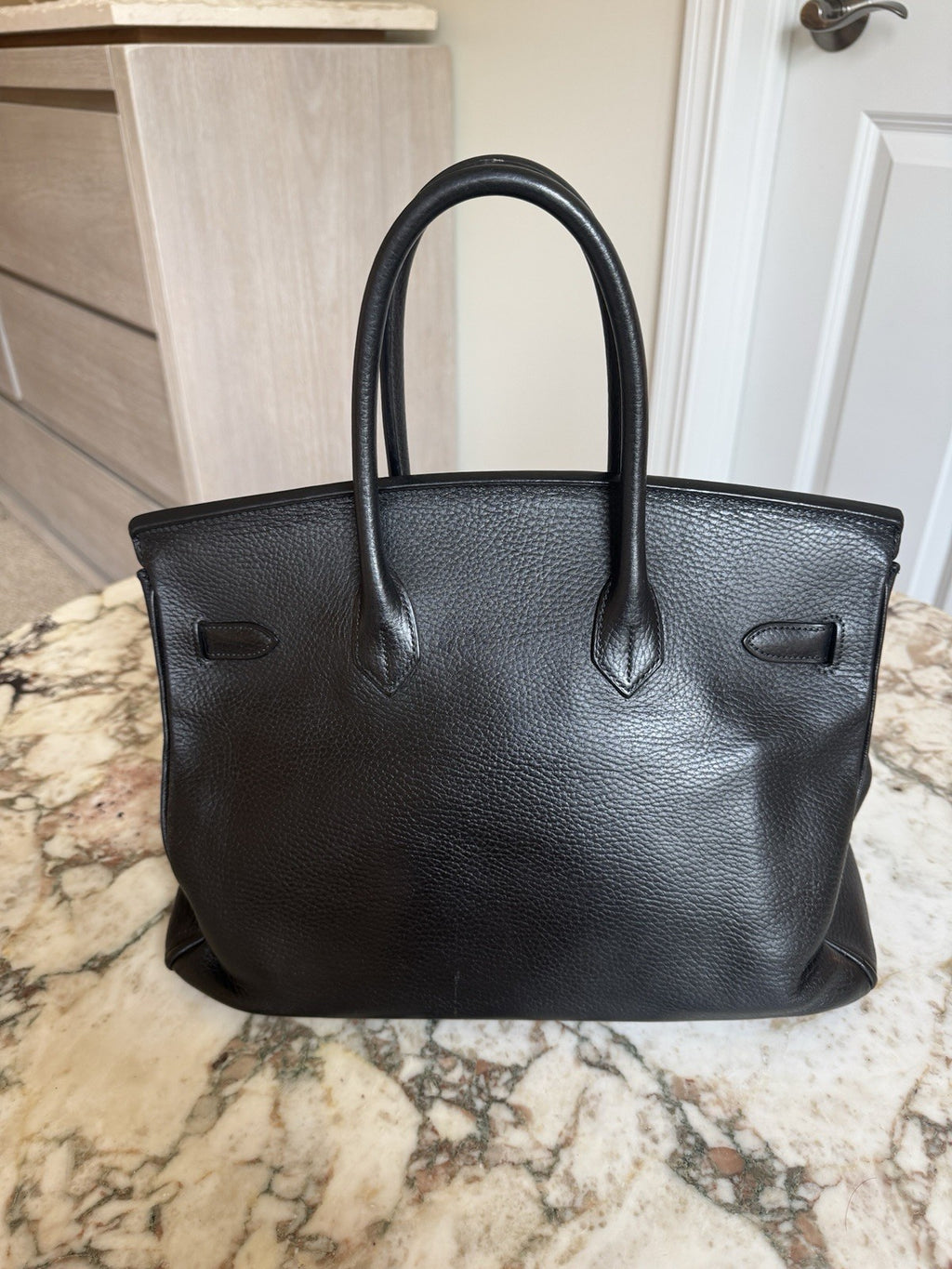 Hermes Birkin 35 Black Ardennes With Gold Hardware