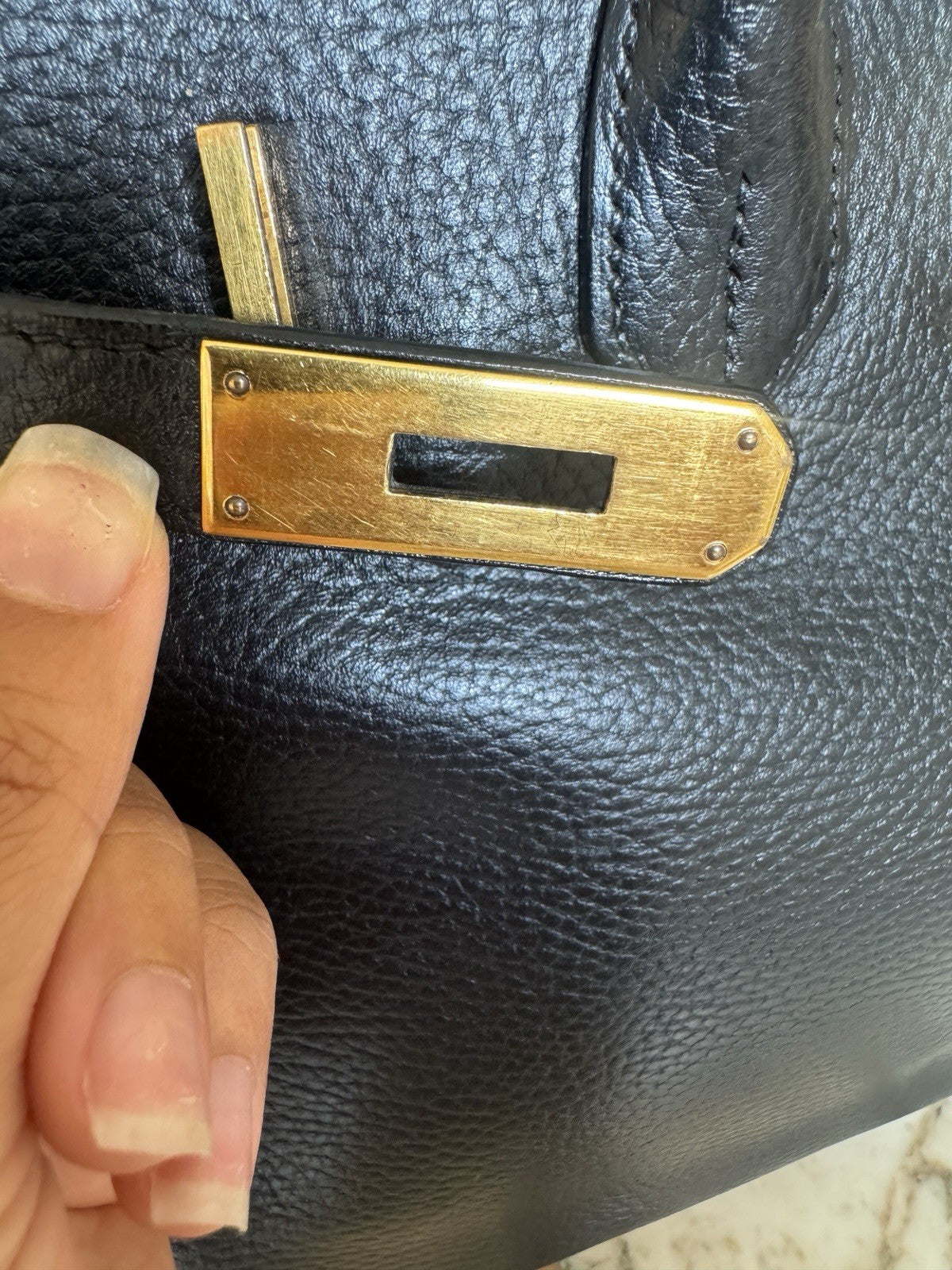 Hermes Birkin 35 Black Ardennes With Gold Hardware
