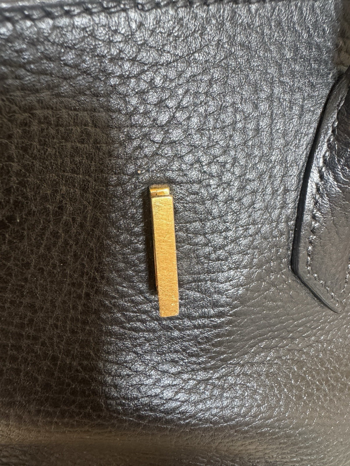 Hermes Birkin 35 Black Ardennes With Gold Hardware