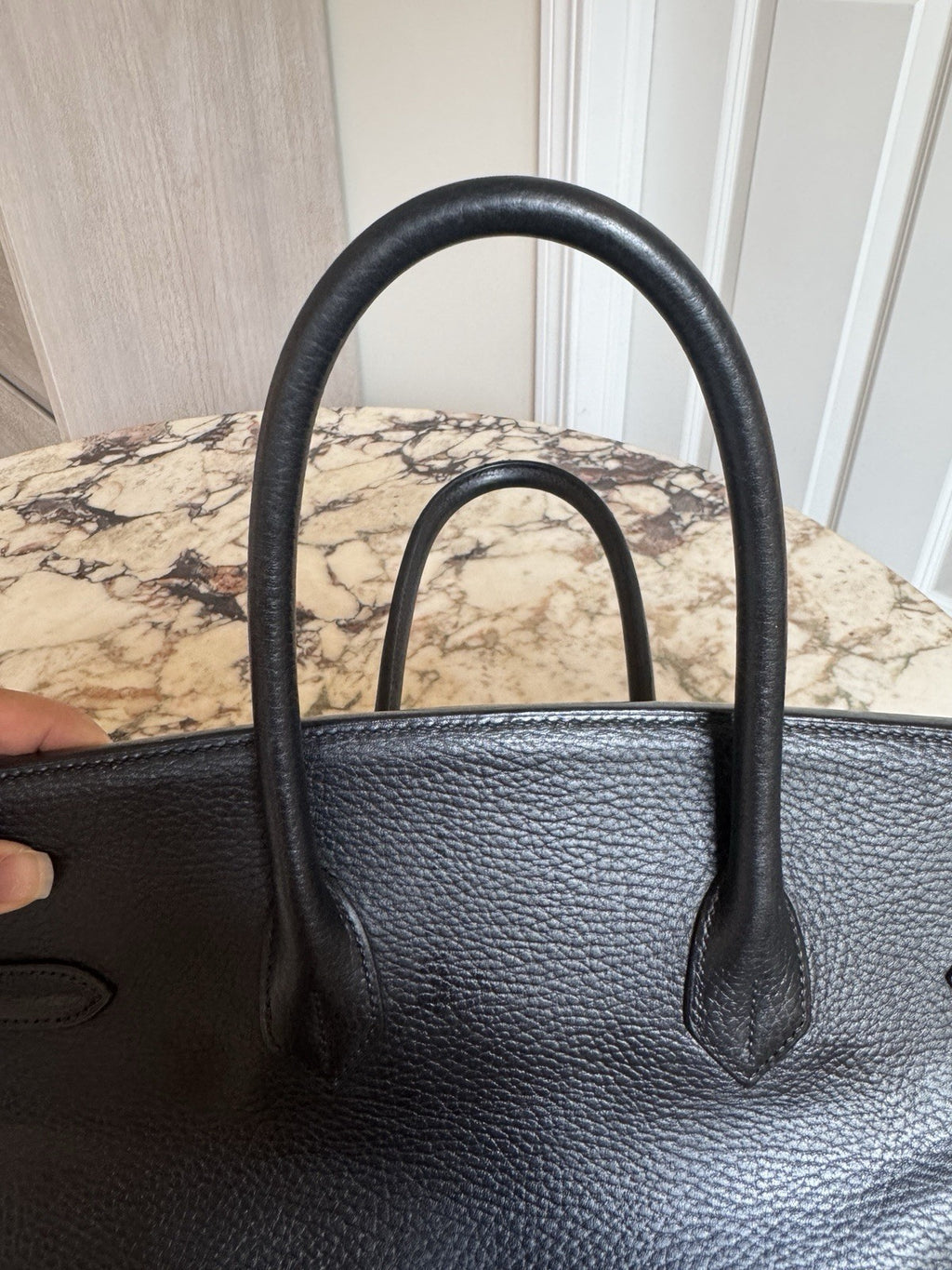Hermes Birkin 35 Black Ardennes With Gold Hardware