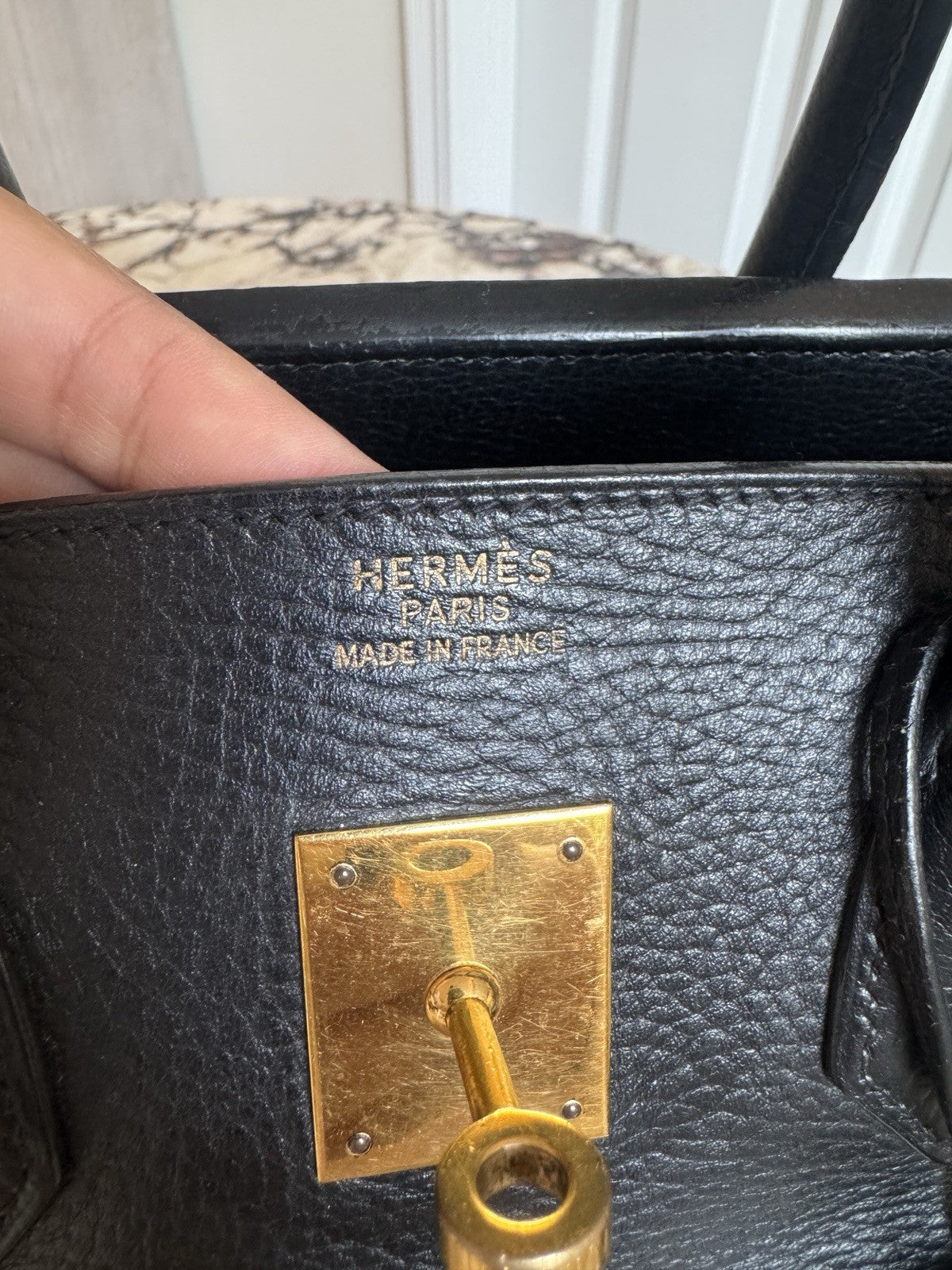 Hermes Birkin 35 Black Ardennes With Gold Hardware