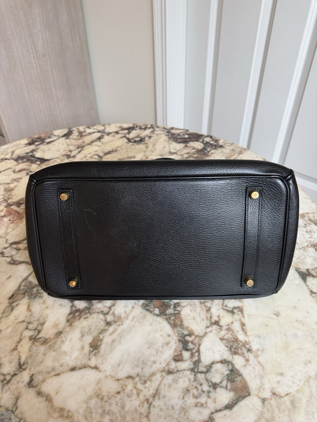 Hermes Birkin 35 Black Ardennes With Gold Hardware