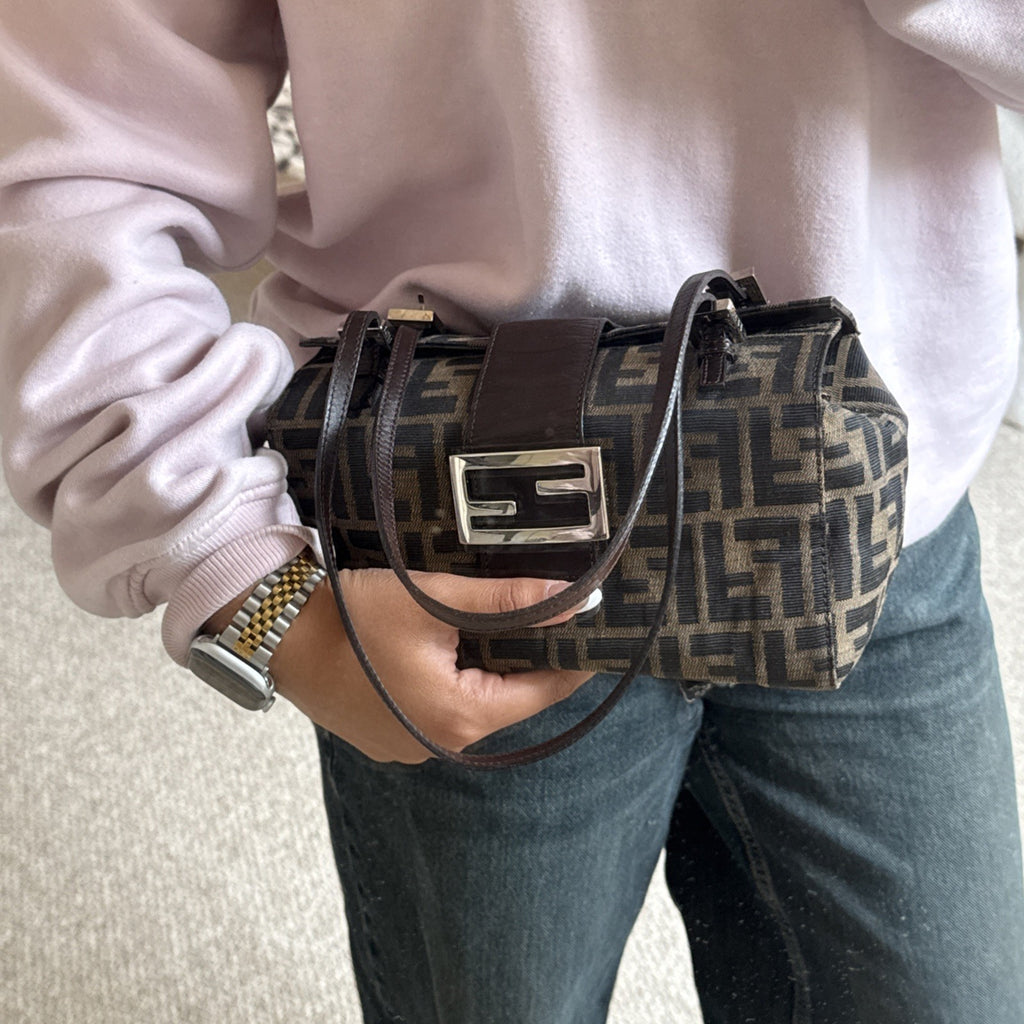 Fendi Zucca Bento Box Baguette Bag
