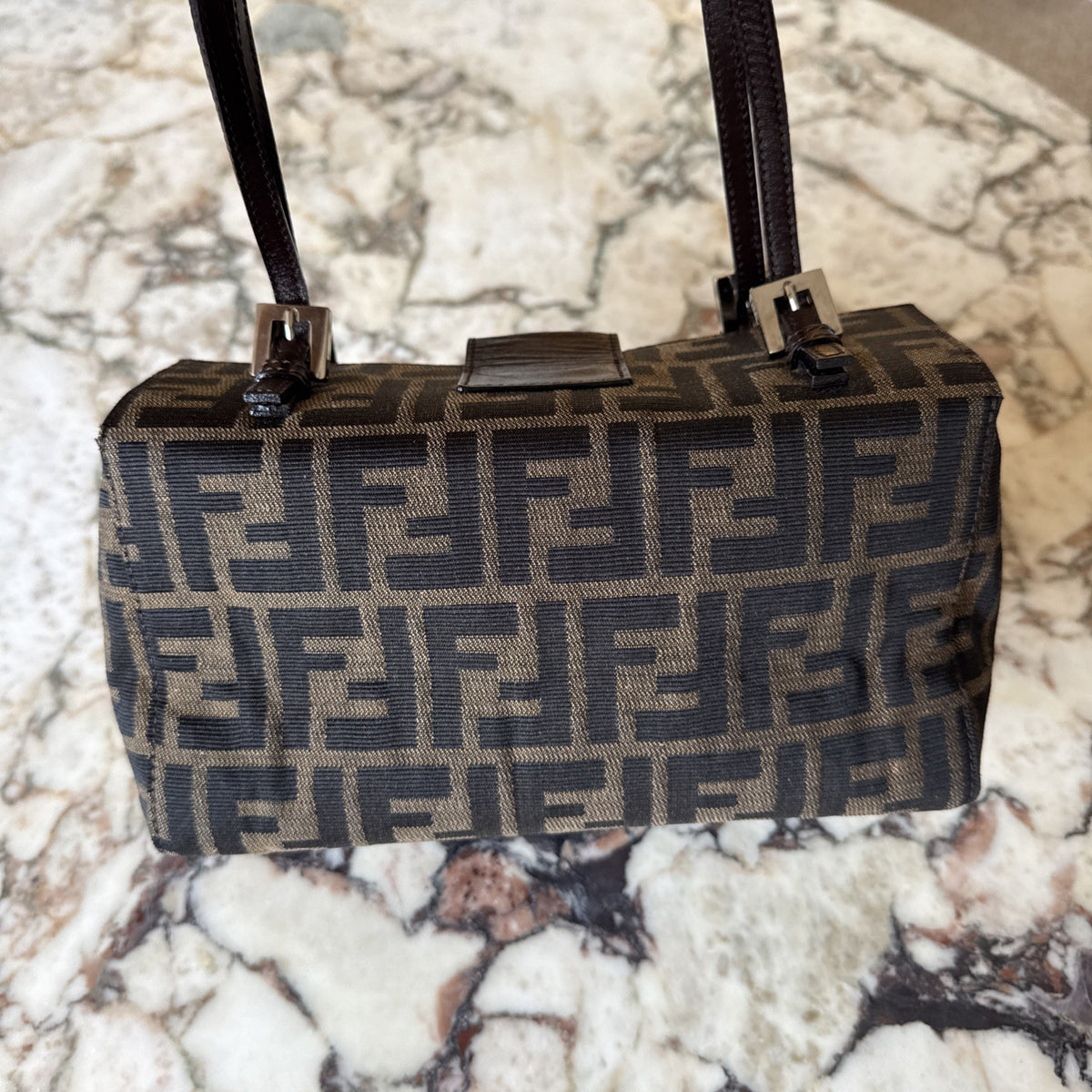 Fendi Zucca Bento Box Baguette Bag