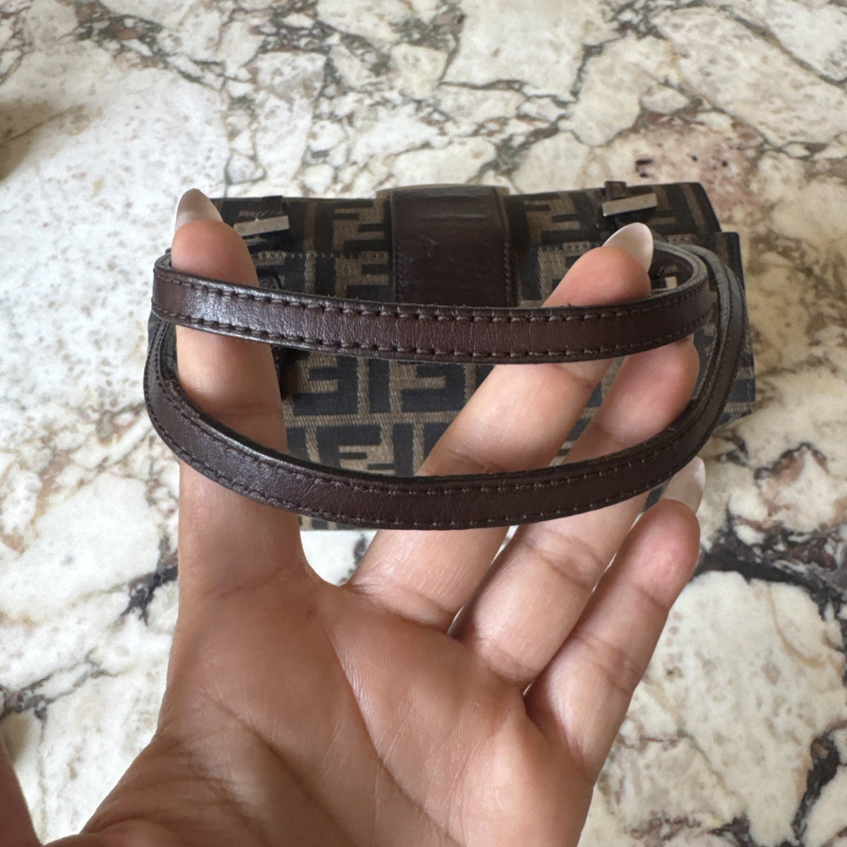 Fendi Zucca Bento Box Baguette Bag