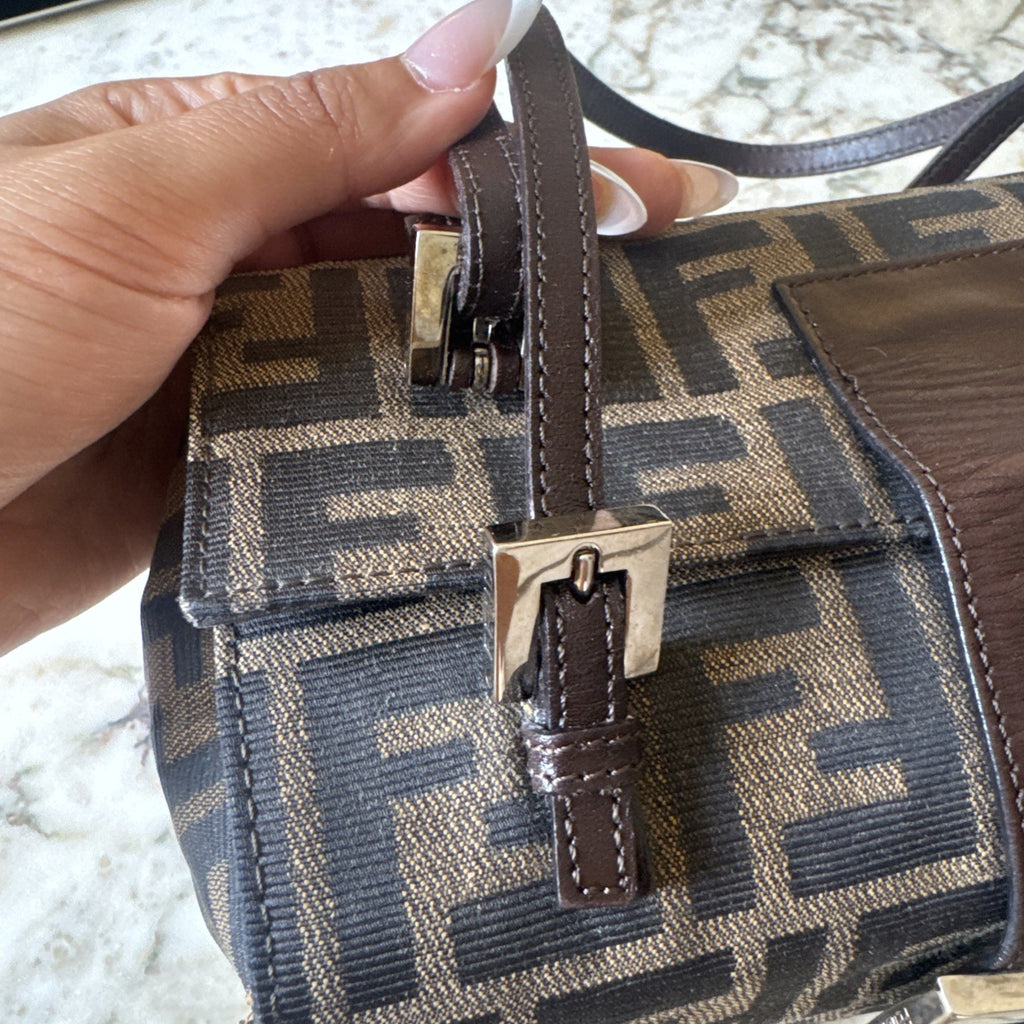 Fendi Zucca Bento Box Baguette Bag