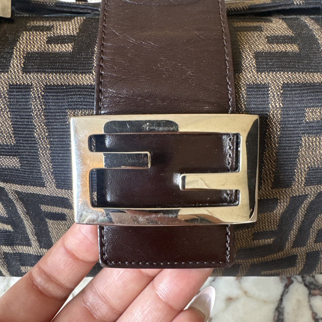Fendi Zucca Bento Box Baguette Bag