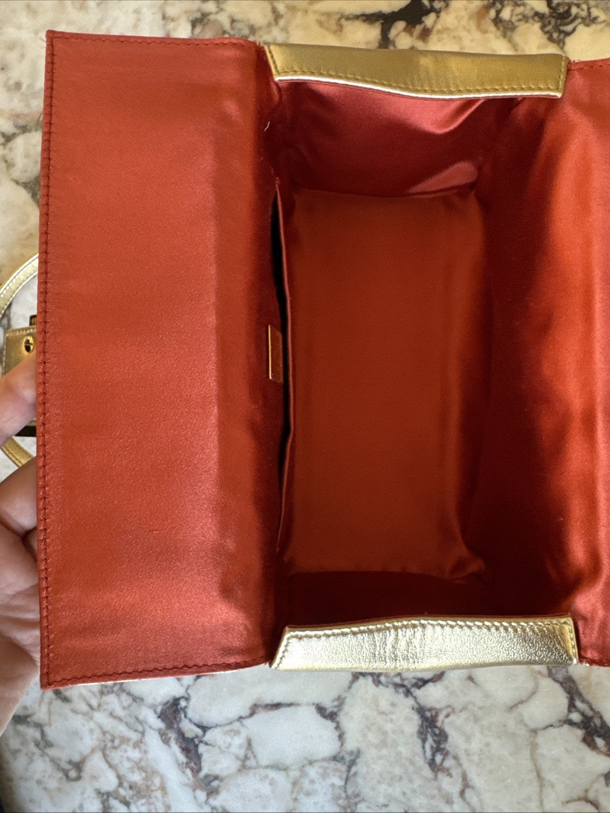 Fendi Gold Baguette Bento Box Bag