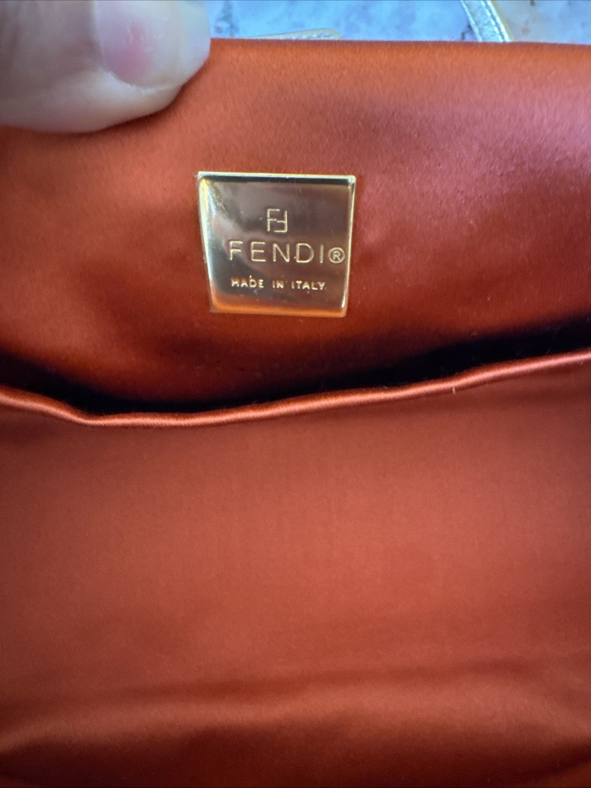 Fendi Gold Baguette Bento Box Bag