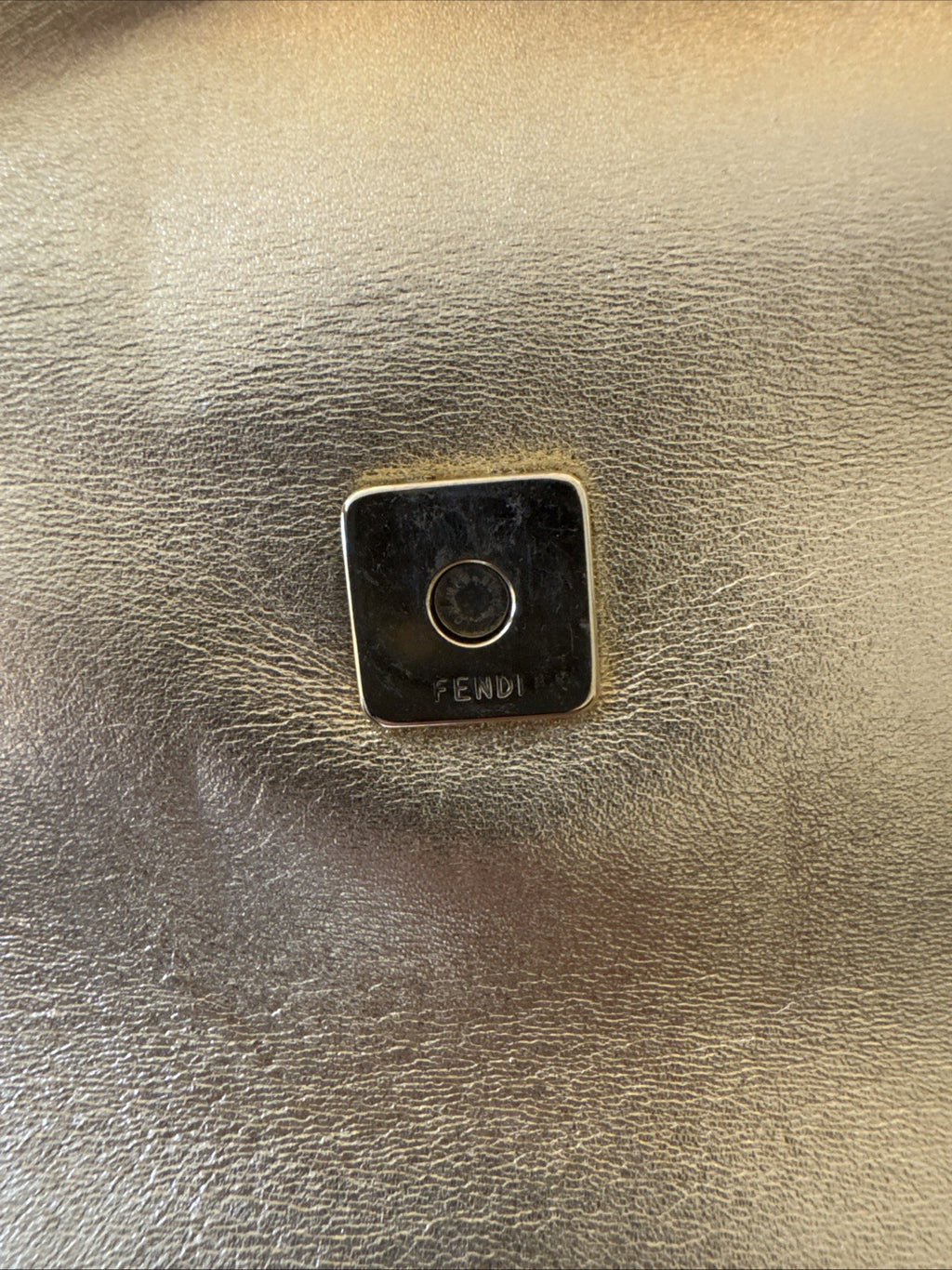 Fendi Gold Baguette Bento Box Bag