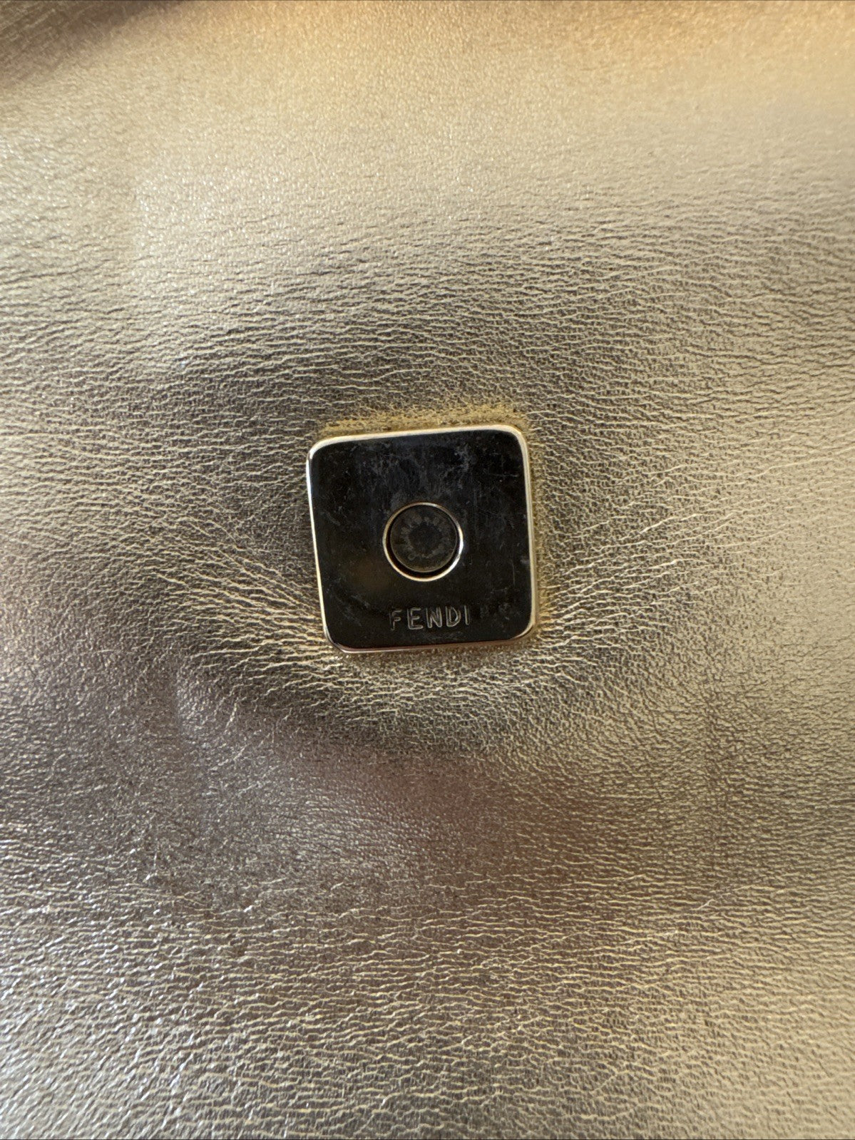 Fendi Gold Baguette Bento Box Bag