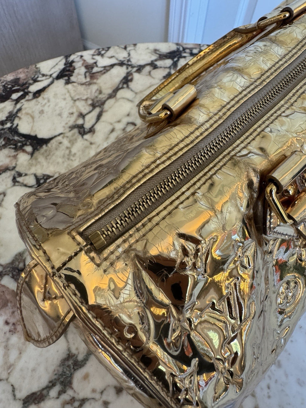 Louis Vuitton Gold Mirror Speedy