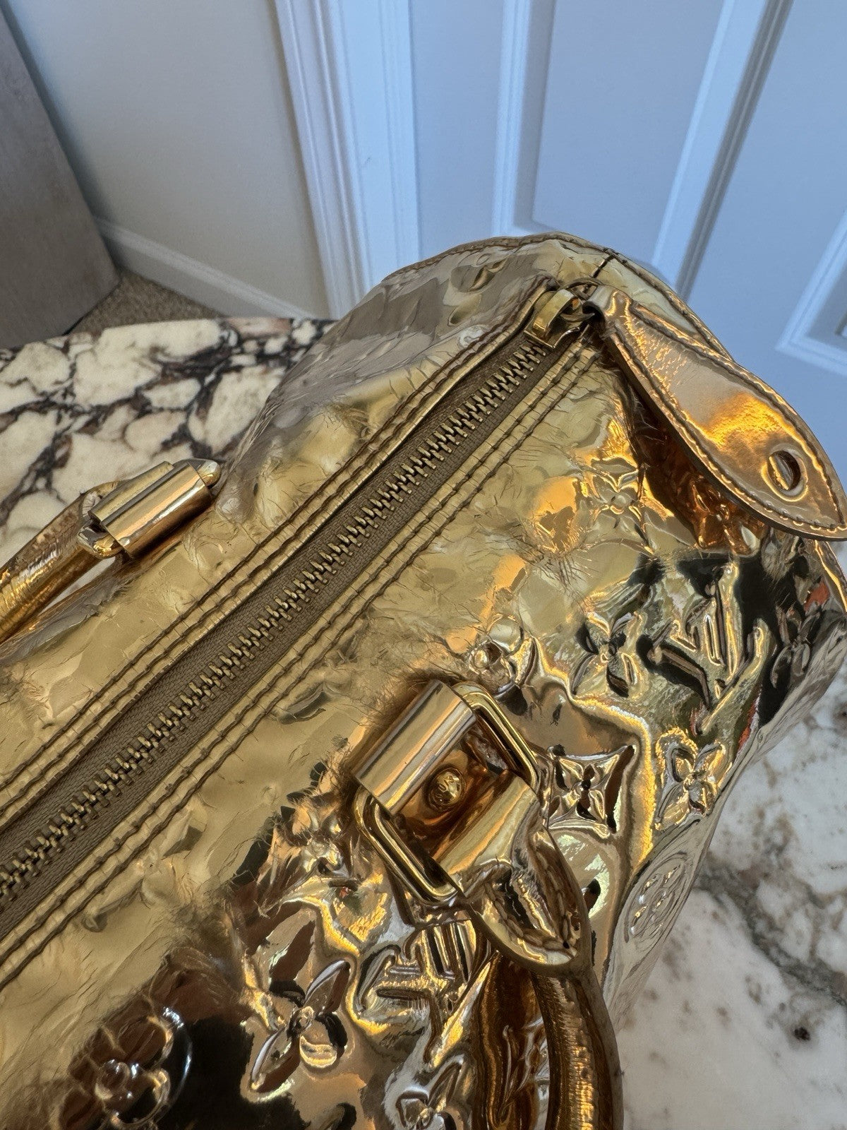 Louis Vuitton Gold Mirror Speedy