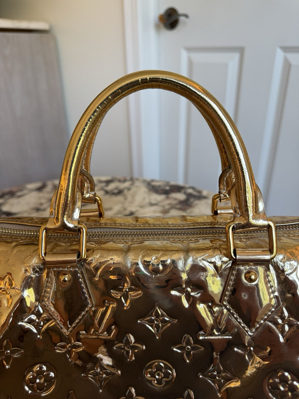 Louis Vuitton Gold Mirror Speedy
