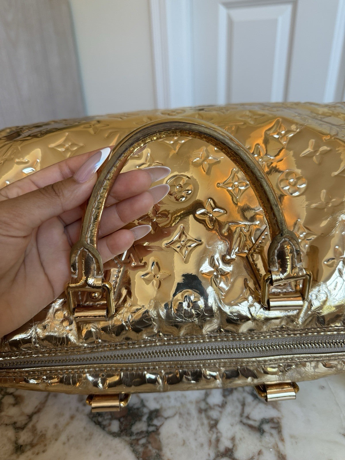 Louis Vuitton Gold Mirror Speedy