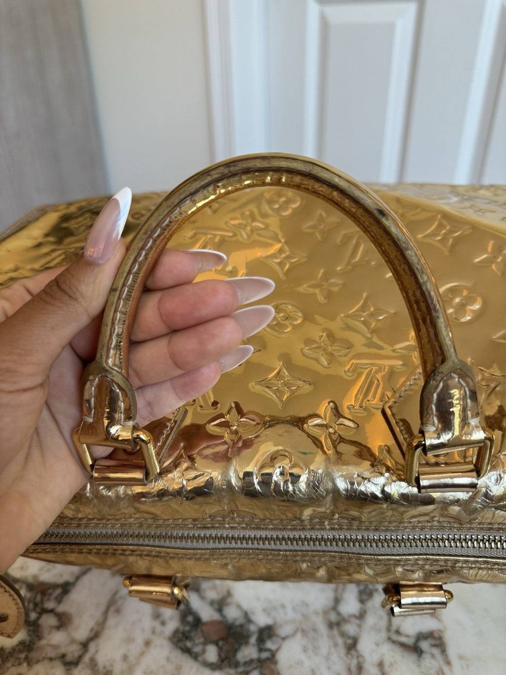 Louis Vuitton Gold Mirror Speedy