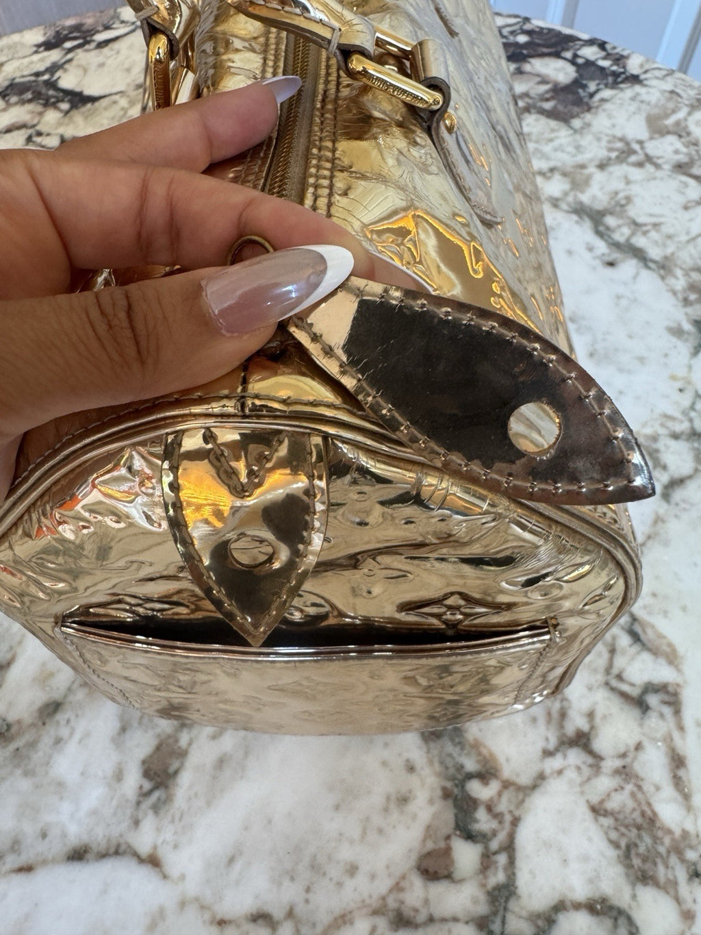 Louis Vuitton Gold Mirror Speedy
