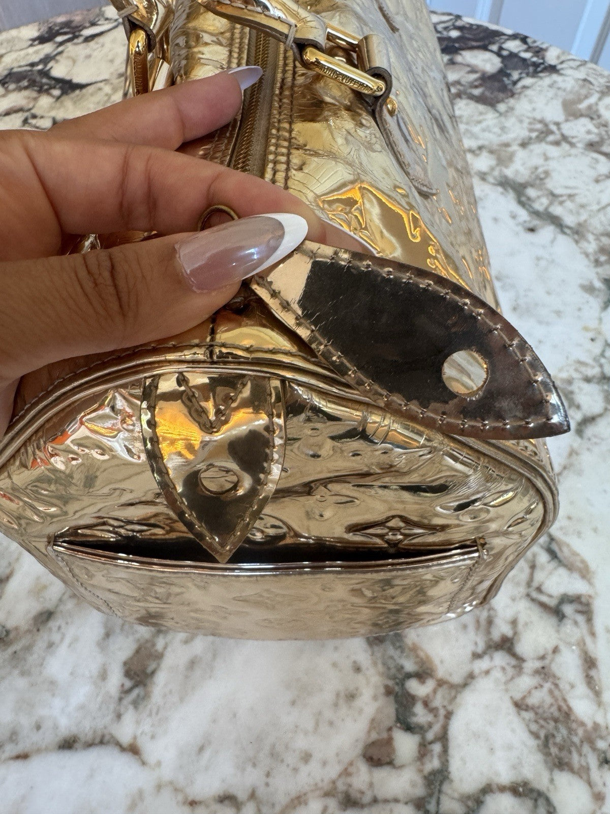 Louis Vuitton Gold Mirror Speedy