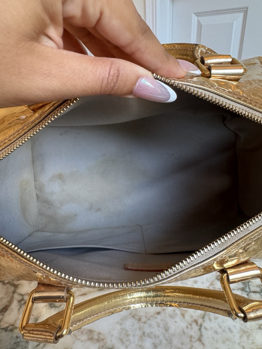 Louis Vuitton Gold Mirror Speedy