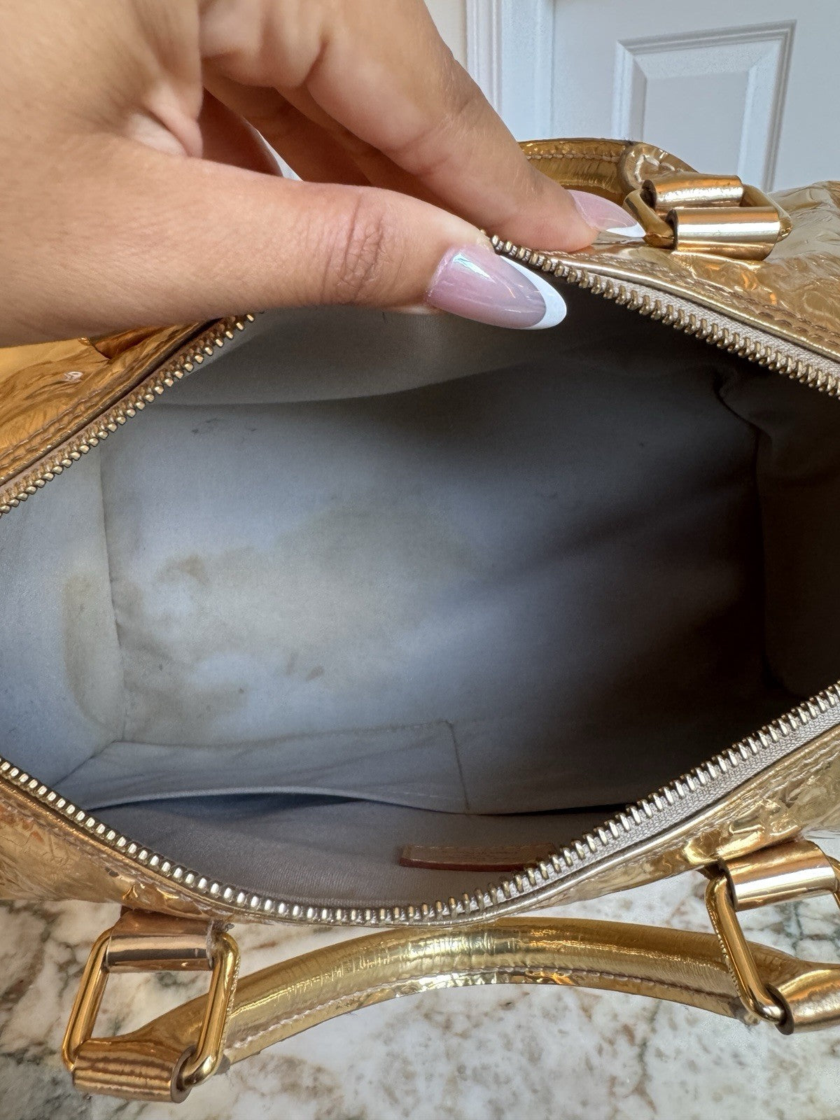 Louis Vuitton Gold Mirror Speedy