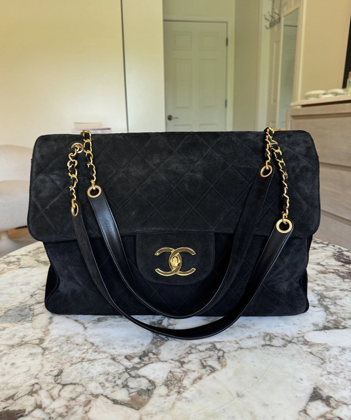 Chanel Suede XXL Travel Flap